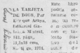 La tarjeta de Dios.