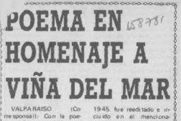 Poema en homenaje a Viña del Mar.