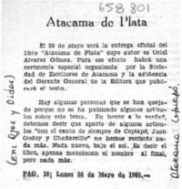 Atacama de Plata.  [artículo]