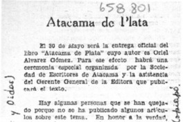 Atacama de Plata.  [artículo]