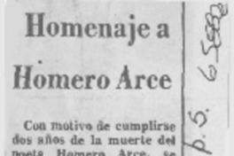 Homenaje a Homero Arce.