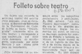 Folleto sobre teatro.