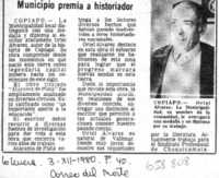 Municipio premia a historiador.  [artículo]