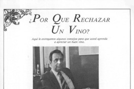 ¿Por que rechazar un vino?