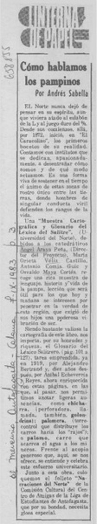 Cómo hablamos los pampinos