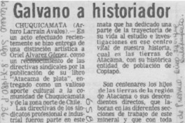 Galvano a historiador.