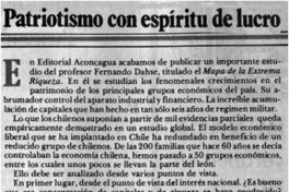 Patriotismo con espíritu de lucro