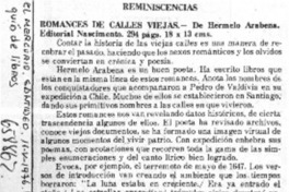 Romances de calles viejas.  [artículo]
