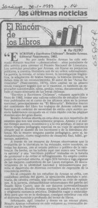 "Escritos y escritores chilenos"