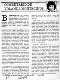 Bodas de plata  [artículo] Yolanda Montecinos.