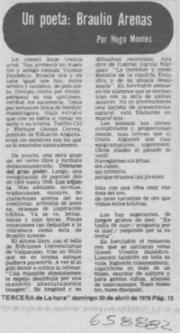 Un poeta, Braulio Arenas