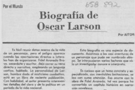 Biografía de Oscar Larson