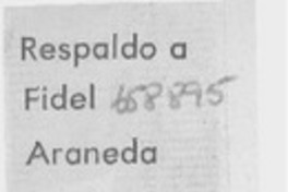 Respaldo a Fidel Araneda