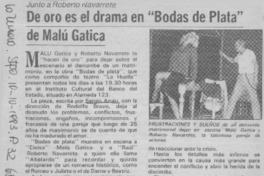 De oro es el drama en "Bodas de plata" de Malú Gatica.  [artículo]