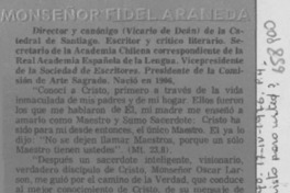 ¿Quién es Cristo para usted?, Monseñor Fidel Araneda [entrevista]