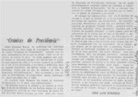 "Crónicas de Providencia"