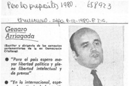 Genaro Arriagada.  [artículo]