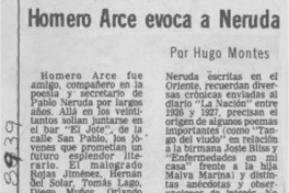 Homero Arce evoca a Neruda