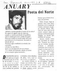 Anuary poeta del norte.  [artículo]