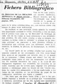El Proceso de la creación artística  [artículo] Carlos R. Ibacache.