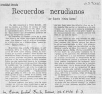 Recuerdos nerudianos