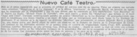 Nuevo café teatro.