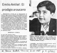 Emilio Antilef: El prodigioso araucano.  [artículo]