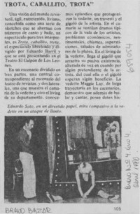 Trota, caballito, trota.