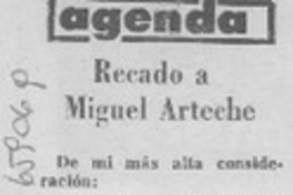 Recado a Miguel Arteche