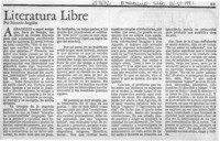 Literatura libre  [artículo] Eduardo Anguita.