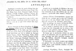 Antologías.  [artículo]