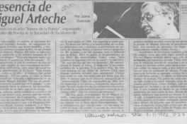 Presencia de Miguel Arteche