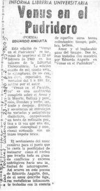 Venus en el pudridero.  [artículo]