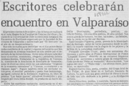 Escritores celebrarán encuentro en Valparaíso.