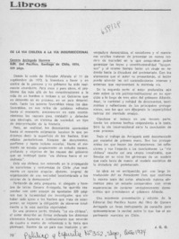 De la vía chilena a la vía insurreccional