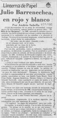 Julio Barrenechea en rojo y blanco