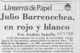 Julio Barrenechea en rojo y blanco