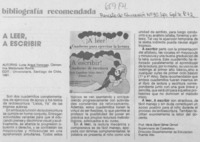 A leer, a escribir