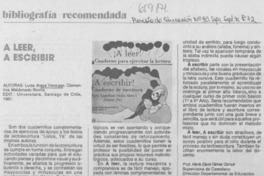 A leer, a escribir