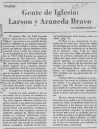 Gente de iglesia: Larson y Araneda Bravo