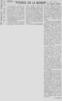 "Poemas en La menor"