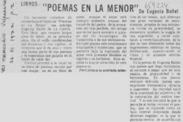 "Poemas en La menor"