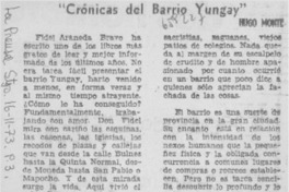 "Crónicas del barrio Yungay"