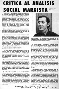 Crítica al análisis social marxista.  [artículo]