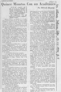 Quince minutos con un académico