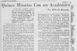 Quince minutos con un académico