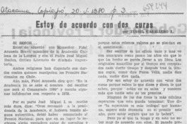 Estoy de acuerdo con dos curas