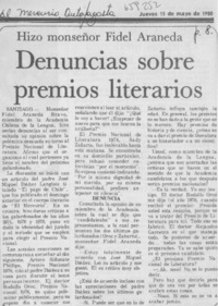 Denuncias sobre premios literarios.