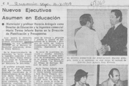 Nuevos ejecutivos asumen en educación.