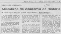 Miembros de Academia de Historia.